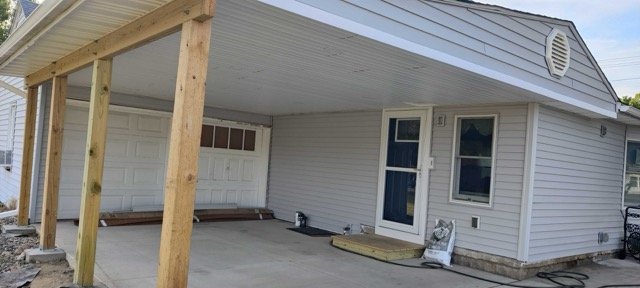Finished carport addition